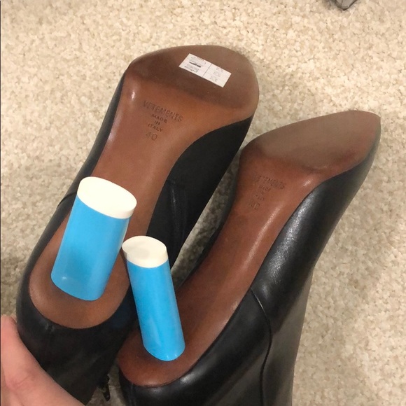 ♦️SOLD Vetements black ankle boots w blue heel sz.40 - Picture 8 of 8